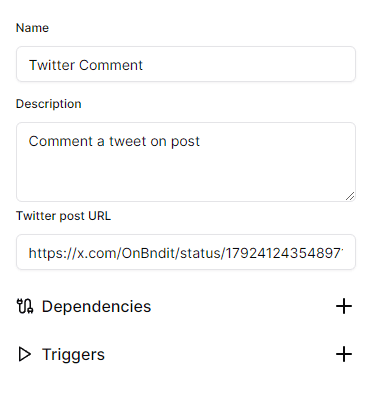 Twitter Comment Config